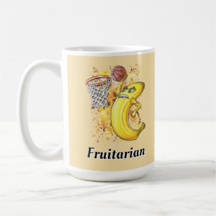 Anpassadet Banana Slam dunk Hand-Drawn Artwork Kaffemugg