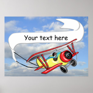 Anpassadet Banderoll för bogsering av flygplan Poster
