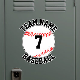 Anpassadet Baseball Team Namn och Player Number Klistermärken