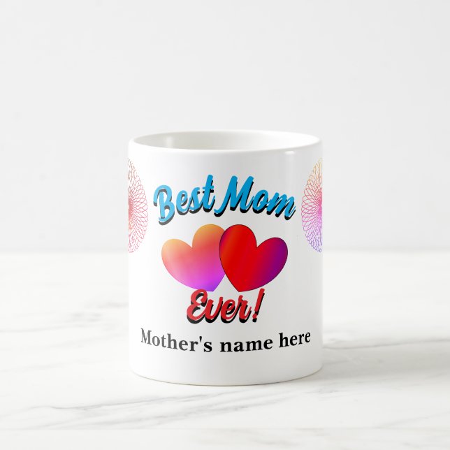 Anpassadet "Bästa Mamma någonsin", mugg! Kaffemugg (Center)