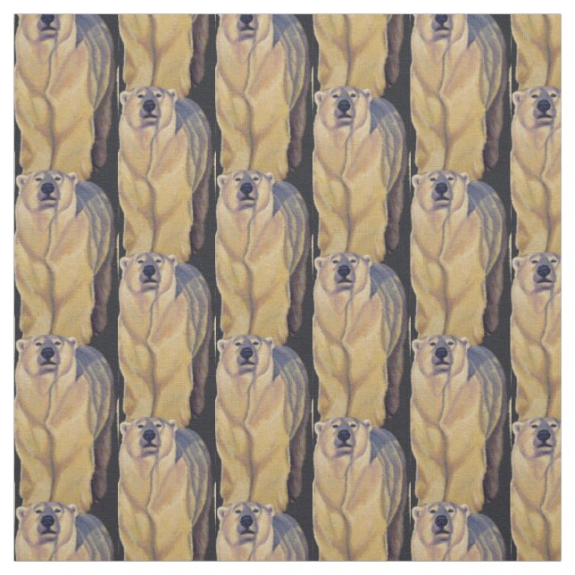 Anpassadet Bear Fabric Polar Bear Art Fabric Tyg (Provkarta)