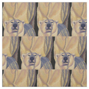 Anpassadet Bear Fabric Polar Bear Art Fabric Tyg