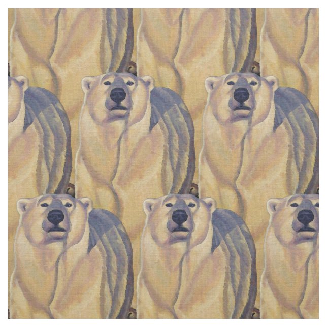 Anpassadet Bear Fabric Polar Bear Art Fabric Tyg (Provkarta)