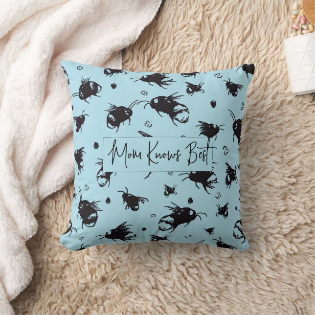 Anpassadet Bee Art Cushion | Gift för henne Kudde (Filt)