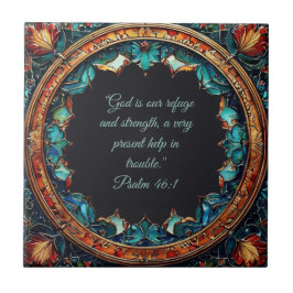 Anpassadet Bibelverser i färglöst glas Kakelplatta