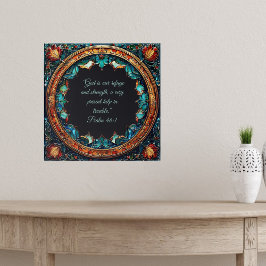 Anpassadet Bibelverser i färglöst glas Poster