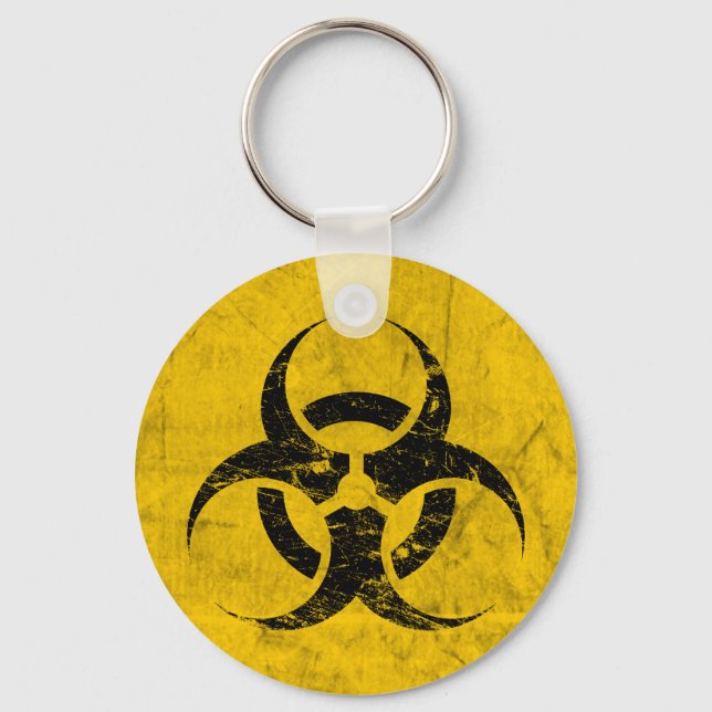Anpassadet Biohazard Grunge Nyckelring (Framsida)