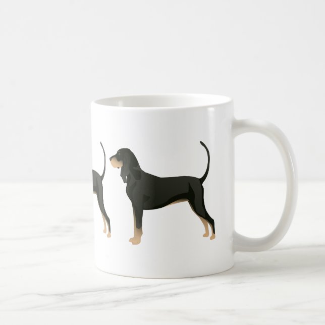 Anpassadet Black and Tan Coonhound Basic Breed Kaffemugg (Höger)