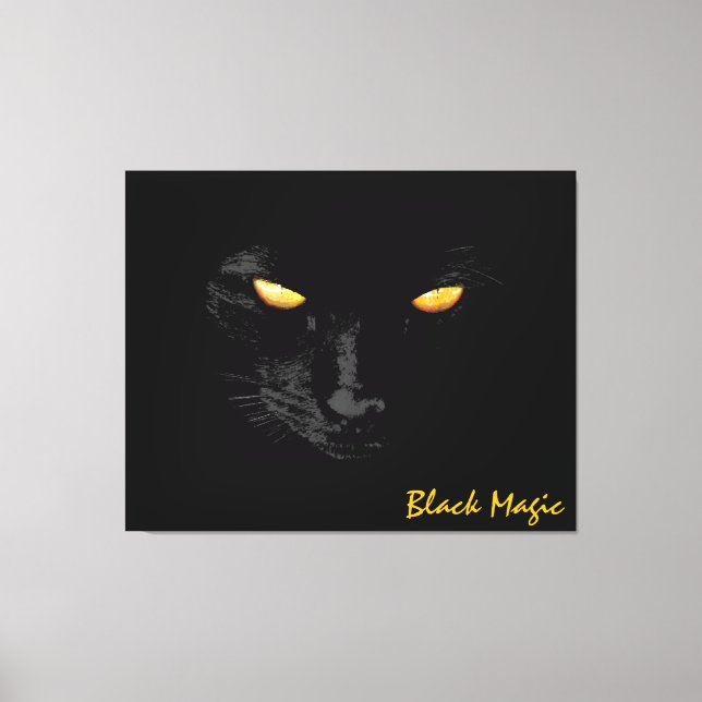 Anpassadet Black Cat Magic chic Canvastryck (Framsida)