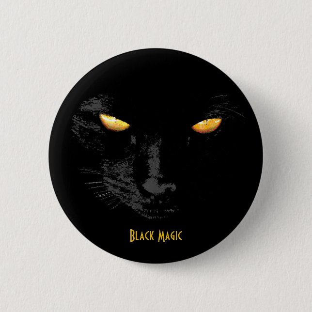 Anpassadet Black Cat Magic Knapp (Framsida)