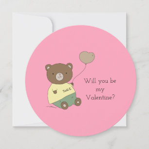 Anpassadet blir min Valentine Rosa Julkort