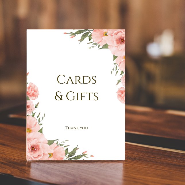 Anpassadet Blommigt för vattenfärgspersika Poster (Skapare uppladdad)