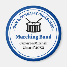 Anpassadet Blue High School Marching Band Magnet