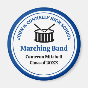 Anpassadet Blue High School Marching Band Magnet