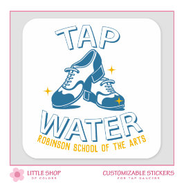 Anpassadet Blue Oxford Tap Dance Shoes Fyrkantigt Klistermärke