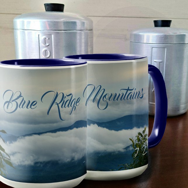 Anpassadet Blue Ridge Mountains Photographic Mugg (Skapare uppladdad)