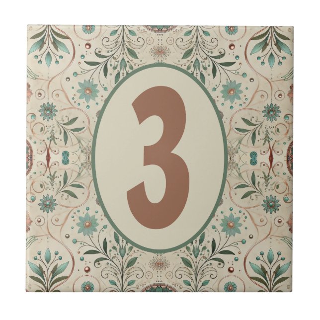 Anpassadet Boho Herb Kakelplatta (Framsidan)