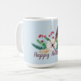 Anpassadet Boho Winter Bouquet Kaffemugg