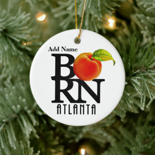 Anpassadet BORN Atlanta Georgia Julgransprydnad Keramik