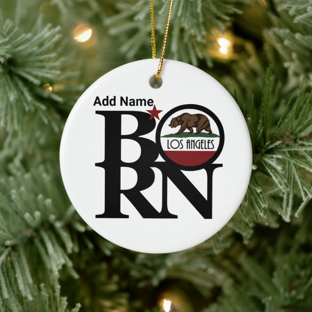 Anpassadet BORN Los Angeles CA Julgransprydnad Keramik (Träd)