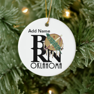 Anpassadet BORN Oklahoma Julgransprydnad Keramik