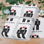 Anpassadet Bröllop har två stommar Presentpapper<br><div class="desc">Mr. och Mr. Silhouette Gay Bröllop anpassade figurerar pappert ...  perfekt för de två grupperna ...  mister och mister personlig som slår papper rulle för medborgarceremonin / bröllop / årsdagen från Ricaso</div>