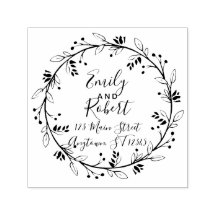 Anpassadet Bröllop Returadress Frimärke