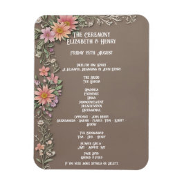 Anpassadet Bröllopsinbjudan till elegantens Blommi Magnet