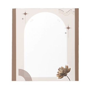 Anpassadet Brown Minimalist Boho Notes Anteckningsblock