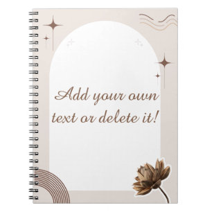 Anpassadet Brown Minimalist Boho Notes Anteckningsbok