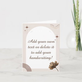 Anpassadet Brown Minimalist Boho Notes Inbjudan