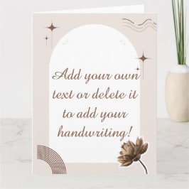 Anpassadet Brown Minimalist Boho Notes Kort