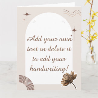 Anpassadet Brown Minimalist Boho Notes Kort