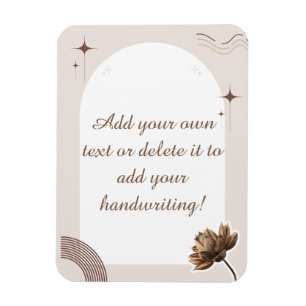 Anpassadet Brown Minimalist Boho Notes Magnet