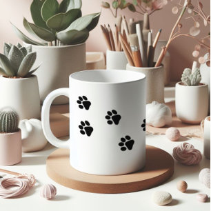 Anpassadet Cat Tass Trace Mönster Kaffemugg