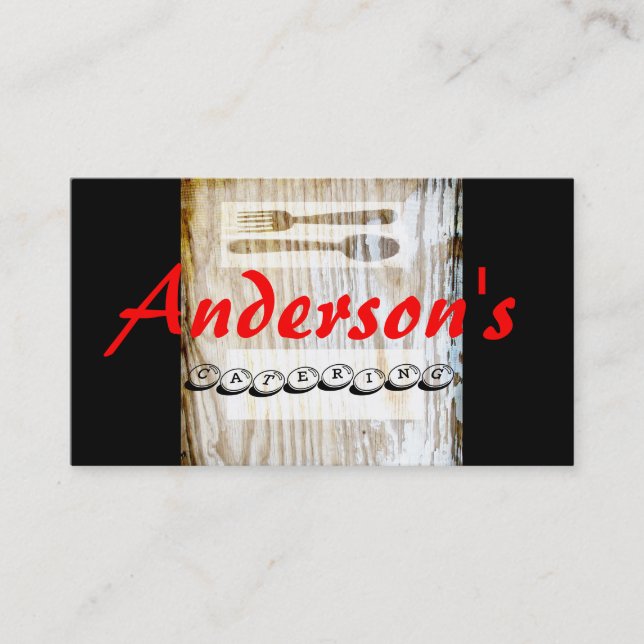 anpassadet catering visitkortsmall visitkort (Framsida)