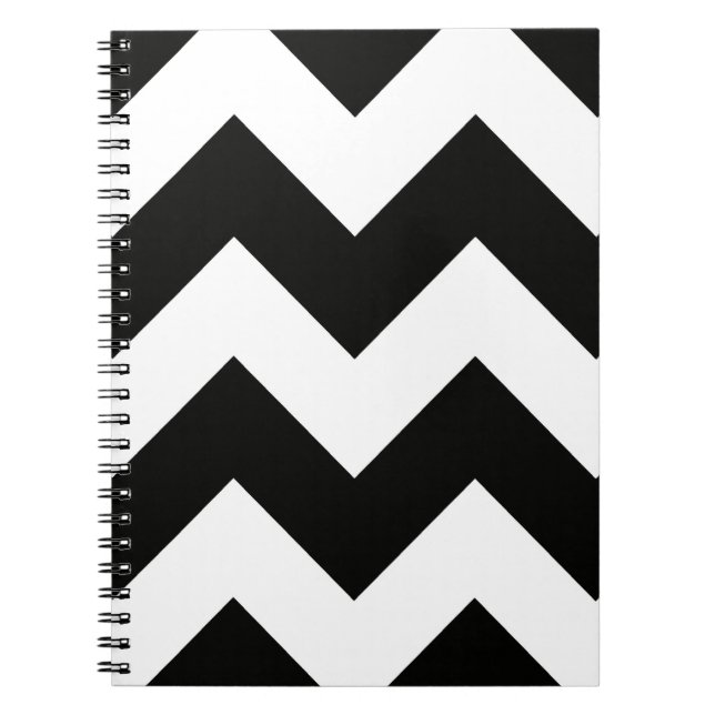 Anpassadet Chevron (svartvitt) Anteckningsbok (Framsidan)