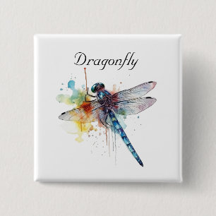 Anpassadet Colorful Dragonfly Knapp