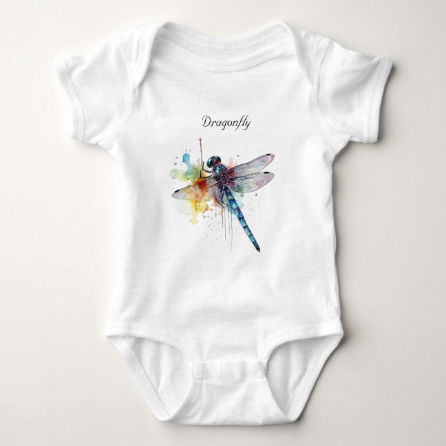 Anpassadet Colorful Dragonfly T Shirt (Framsida)