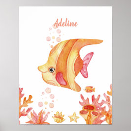 Anpassadet Coral Reef Dreams Fish Poster
