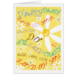 Anpassadet Crazy Daisy Hälsningskort