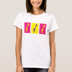 Anpassadet Cute & Color Tecknad Giraffes Tee Shirt