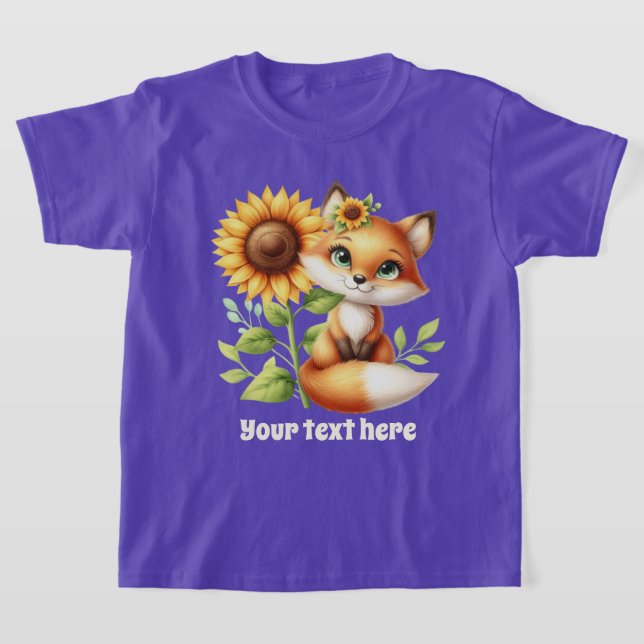 Anpassadet Cute fox älskare T Shirt (Laydown)