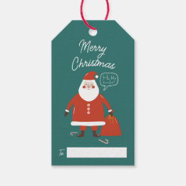 Anpassadet Cute Jultomten, jul Presentetikett