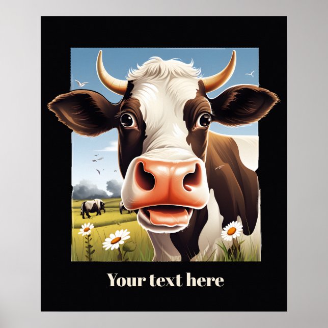 Anpassadet Cute ko älskare Poster (Framsidan)