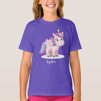 Anpassadet Cute Rainbow Magic Unicorn T Shirt