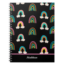 Anpassadet Cute Rainbow Mönster Anteckningsbok