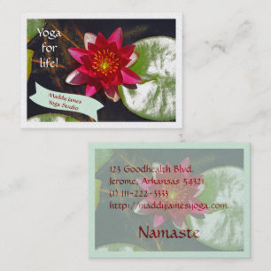 Anpassadet Deep Ro Färgad Lotus Blommar Visitkort