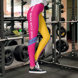 Anpassadet delar ditt namn/din KLUBB Leggings