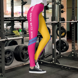 Anpassadet delar ditt namn/din KLUBB Leggings